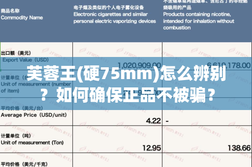 芙蓉王(硬75mm)怎么辨别？如何确保正品不被骗？